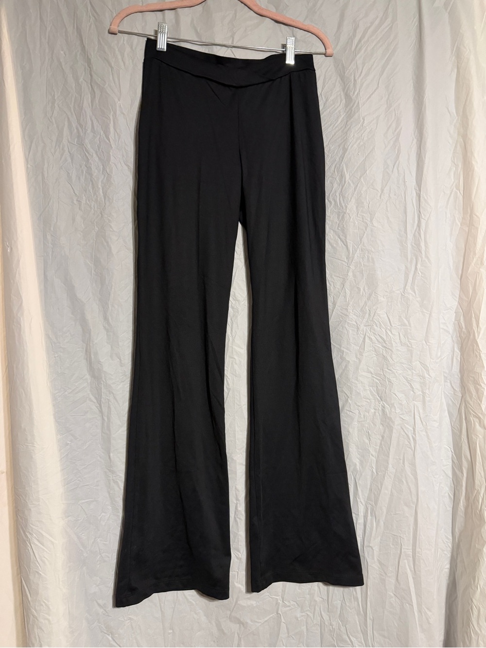 Barbizon Black Flare Pants Women’s Size Unknown Approx M Stretch Pull On